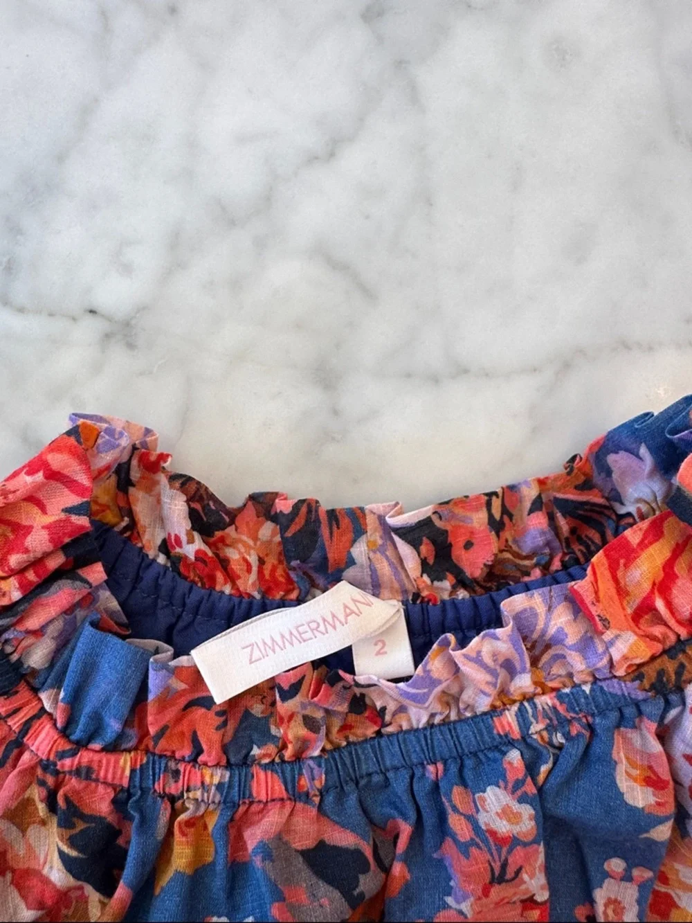 Zimmermann Girls Floral Ruffled Dress 2Y - Picture 2 of 5